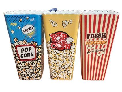 box 1,30l POPCORN, 3DEKORY-MIX, 10x10x24,2cm, plast