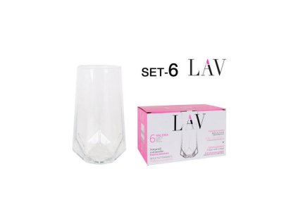 sklen. 460ml, 6ks, VALERIA, voda pivo