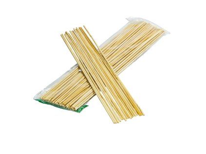 špejle 30cm, 100ks, hrocené, balené, bambus