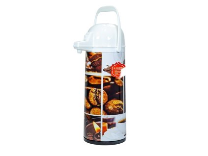 termokonvice 1,8l pumpovací COFFEE, plast/sklo