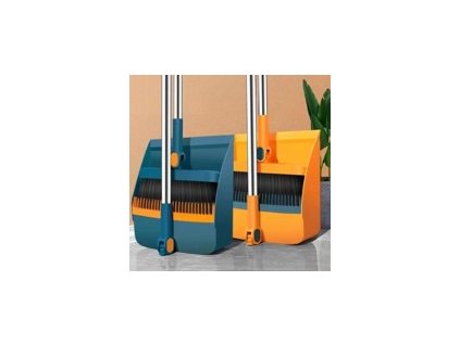 smetáček rovný+lopatka LENOCH, 2barvy, sklopná, plast, hůl NR
