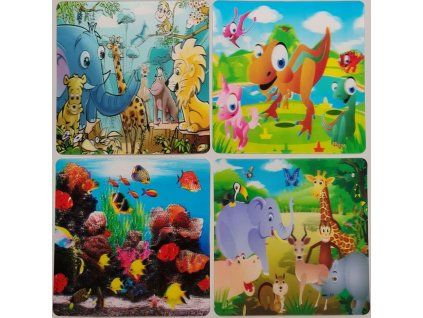 podložka 9,5x9,5cm, 3D DĚTSKÁ, plast