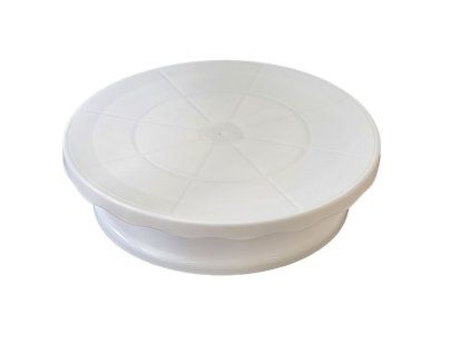 podnos d28cm, otočný, bílý plast
