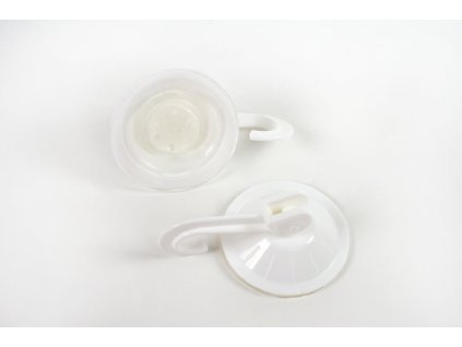 háček s přísavkou- 2ks-d6,5cm, s páčkou, plast