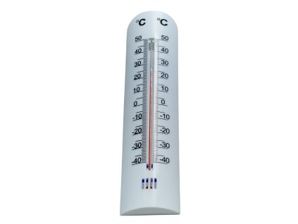 teploměr univ. 27,5cm, -40°C+50°C, bílý plast