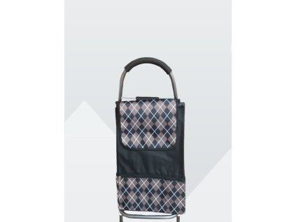 taška s kol., KOSOČTVERCE, (24kg), před.kapsa-zip, textil