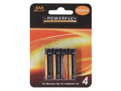 Alkalické baterie AAA 1,5 V 4 ks