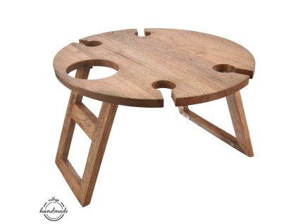 Piknikový tác-stolek MANGO pr. 39,5 cm, v. 24,5 cm