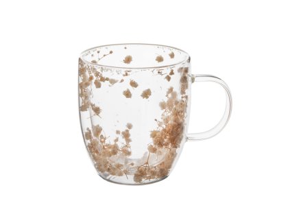 Dvoustěnný hrnek DOUBLE květy 0,35 l