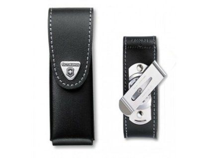 Pouzdro na kapesní nůž Victorinox 111 mm až 3 želíska, kožené, černé, blister