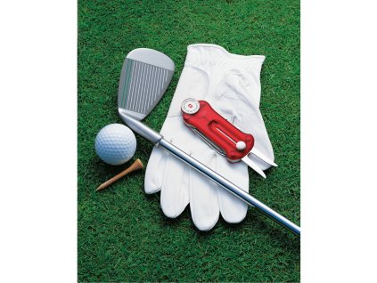 Kapesní nůž GOLF TOOL, červený transparentní