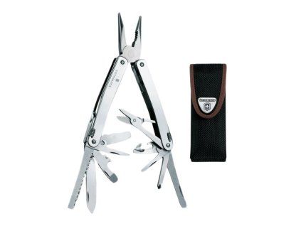 Kleště SWISS TOOL SPIRIT X, stříbrné, nylonové pouzdro