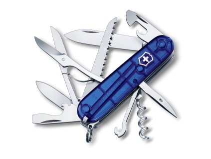 Kapesní nůž HUNTSMAN, 91 mm, modrý transparentní