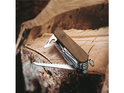 Kapesní nůž SWISS CHAMP WOOD, 91 mm, hnědý