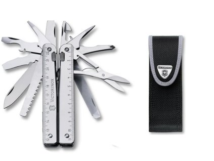 Kleště SWISS TOOL X, stříbrné, nylonové pouzdro