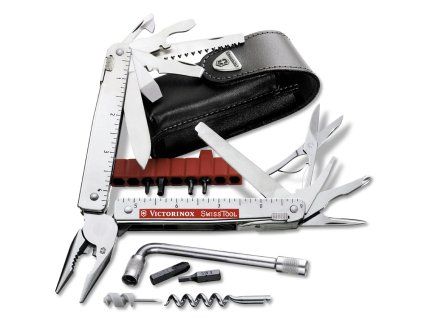 Kleště SWISS TOOL X PLUS, s ráčnou, stříbrné, nylonové pouzdro