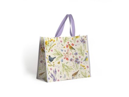 taška nákup. 18l, PTÁČEK a Květina, 40x17x33cm, lamin.PP
