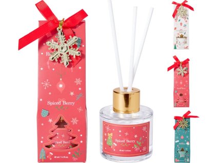 difuzér set,  40ml, 3druhy, vánoční, DB, sklo