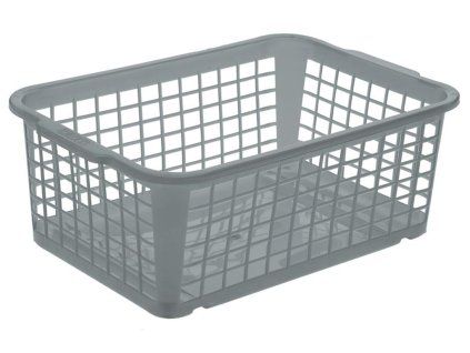 Plastový košík KEEEPER 30x20x11cm šedý