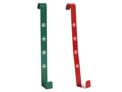 DRŽÁK NA DVEŘE NA VÁNOČNÍ VĚNEC 35CM,ZELENÁ/ČERVEN