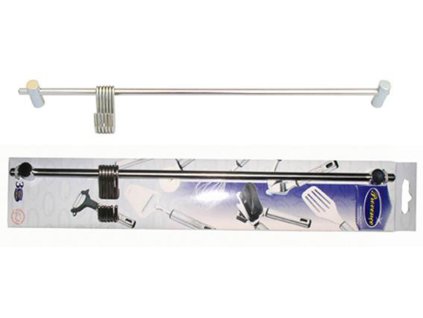TYČ NA ZAVĚŠENÍ SE 6 HÁČKY 40CM NEREZ