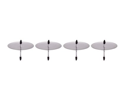 DRŽÁK SVÍČKY DO ADVENTNÍCH VĚNCŮ 4KS,STŘÍBRNÁ, 6CM