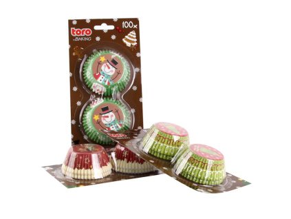 FORMIČKA NA MUFFINY 5X3,2CM,100KS,PAPÍR,VÁNOČNÍ MO