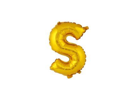 BALÓNEK PÍSMENKO "S", VEL.: CCA 30CM, MATNĚ ZLATÁ