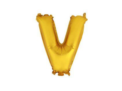 Balónek fóliový TORO písmenko "V" 30cm