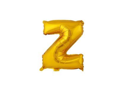 BALÓNEK PÍSMENKO "Z", VEL.: CCA 30CM, MATNĚ ZLATÁ