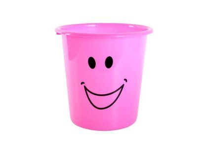 Plastový odpadkový koš TORO 6,4l smajlík