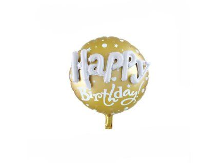 Balónek fóliový TORO 44cm happy birthday