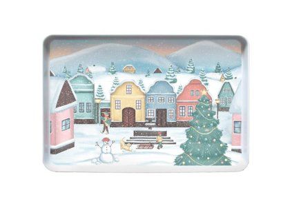 Servírovací tác TORO 40x27cm vesnička