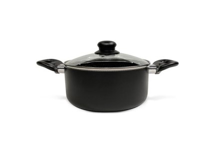 Kastrol s poklicí KITCHISIMO Nero ø20cm 2,5l nepřilnavý povrch