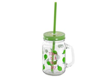 Sklenice s brčkem TORO ovoce 450ml MIX motivů