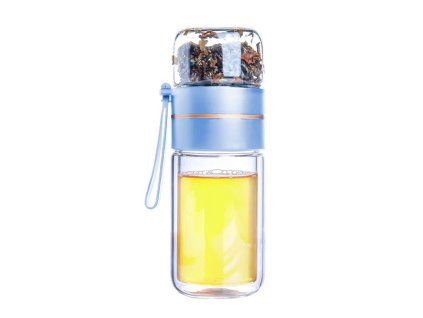 Skleněná láhev na čaj TORO 165ml+90ml borosilikátové dvojité sklo