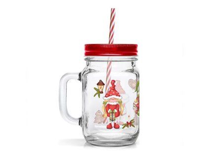 Sklenice s brčkem TORO 450ml elfíci