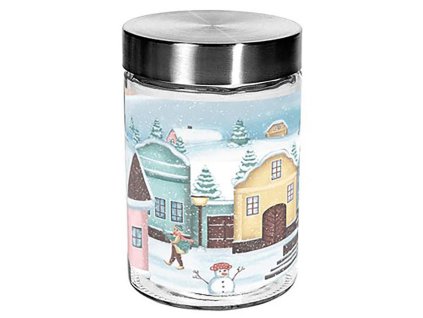 DÓZA NA CUKROVÍ SKLO 1,1L, 11,6X17,5CM VESNIČKA