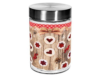 DÓZA NA CUKROVÍ SKLO 1,1L, 11,6X17,5CM LINECKÉ