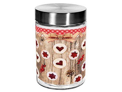 Skleněná dóza na cukroví TORO 1100ml linecké