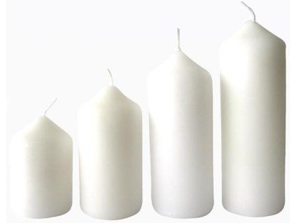 Svíčka adventní bílá 4 velikosti,   průměr  4 cm