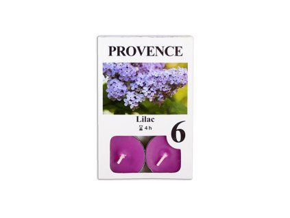 Čajová svíčka PROVENCE 6ks šeřík