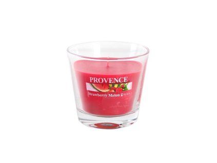 Vonná svíčka ve skle PROVENCE 35 hodin jahoda a meloun