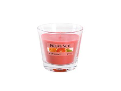 Vonná svíčka ve skle PROVENCE 35 hodin červený pomeranč