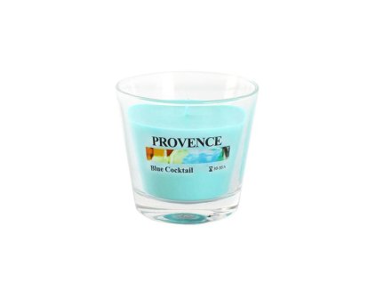 SVÍČKA VE SKLE 140G, BLUE COCTAIL