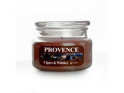 Vonná svíčka ve skle PROVENCE 45 hodin cigars&whiskey