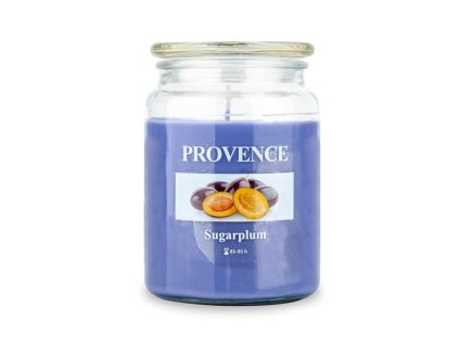 SVÍČKA VE SKLE S VÍČKEM 510G SUGARPLUM ,1 KNOT