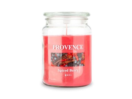 SVÍČKA VE SKLE S VÍČKEM 510G SPICED BERRY,1 KNOT