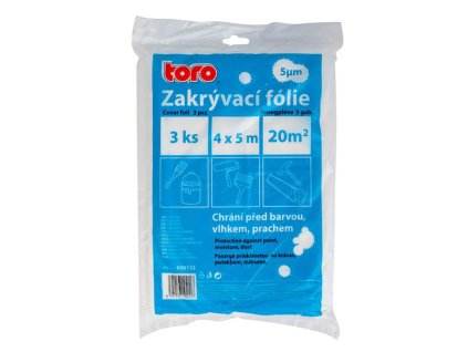 Zakrývací fólie 3ks TORO HDPE 5MY 4x5m