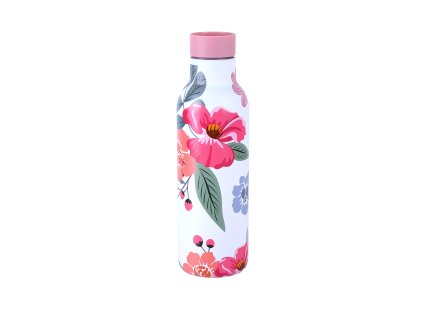 Nerezová termoska se stop ventilem KITCHISIMO 480ml růžová